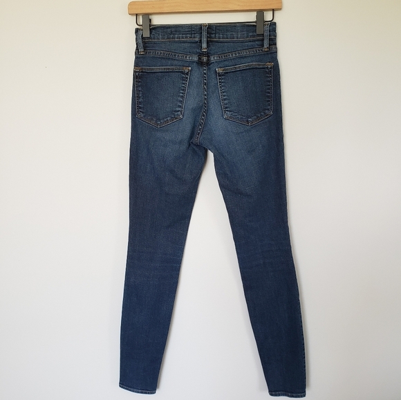 Frame Le High Skinny Baker Distressed Jeans Destroyed Wash SZ 25 - Picture 4 of 7